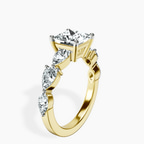 14ct Yellow Gold Frances Side Stone Lab Diamond Ring standing product image one