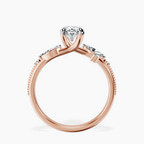 2.99 ct. oval Emmeline Ring in 14kt rose gold side right image one