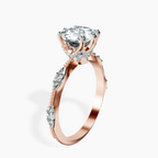 2.91 ct. asscher Theodora Ring in 18kt rose gold standing product image one