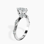 Platinum Theodora Six Prong Side Stone Lab Diamond Ring standing product image one