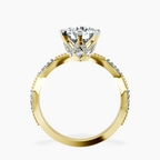 9ct Yellow Gold Theodora Six Prong Side Stone Lab Diamond Ring side right image one