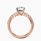 18ct Rose Gold Lottie Four Claw Side Stone Lab Diamond Ring side right image one