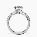 Platinum Lottie Four Claw Side Stone Lab Diamond Ring side right image one