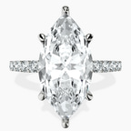 Platinum Lottie Four Claw Side Stone Lab Diamond Ring front image