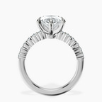 Platinum Lottie Four Claw Side Stone Lab Diamond Ring side right image one