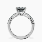 Platinum Lottie Four Claw Side Stone Lab Diamond Ring side right image one