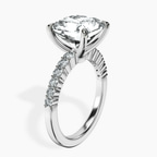 Platinum Lottie Four Claw Side Stone Lab Diamond Ring standing product image one