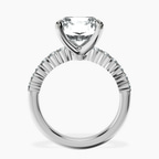 Platinum Lottie Four Claw Side Stone Lab Diamond Ring side right image one
