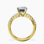 18kt Yellow Gold Lottie Four Claw Side Stone Lab Diamond Ring side right image one