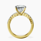 18kt Yellow Gold Lottie Four Claw Side Stone Lab Diamond Ring side right image one