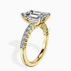 14kt Yellow Gold Lottie Four Claw Side Stone Lab Diamond Ring standing product image one