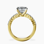 14kt Yellow Gold Lottie Four Claw Side Stone Lab Diamond Ring side right image one