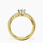 18kt Yellow Gold Lottie Four Claw Side Stone Lab Diamond Ring side right image one
