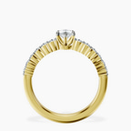 18kt Yellow Gold Lottie Four Claw Side Stone Lab Diamond Ring side right image one