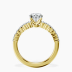 18ct Yellow Gold Lottie Four Claw Side Stone Lab Diamond Ring side right image one