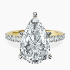 14kt Yellow Gold Lottie Four Claw Side Stone Lab Diamond Ring front image