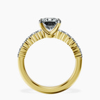14kt Yellow Gold Lottie Four Claw Side Stone Lab Diamond Ring side right image one