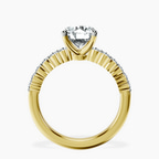 14ct Yellow Gold Lottie Four Claw Side Stone Lab Diamond Ring side right image one