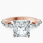 18kt Rose Gold Pamela Eternity Side Stone Lab Diamond Ring front image