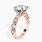 18kt Rose Gold Pamela Eternity Side Stone Lab Diamond Ring standing product image one