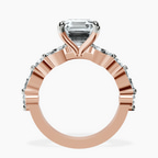 18kt Rose Gold Pamela Eternity Side Stone Lab Diamond Ring side right image one