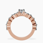 14kt Rose Gold Pamela Eternity Side Stone Lab Diamond Ring side right image one