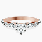 18kt Rose Gold Pamela Eternity Side Stone Lab Diamond Ring front image