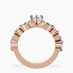 18kt Rose Gold Pamela Eternity Side Stone Lab Diamond Ring side right image one