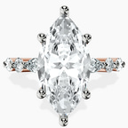 14kt Rose Gold Pamela Eternity Side Stone Lab Diamond Ring front image