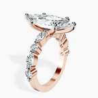 14kt Rose Gold Pamela Eternity Side Stone Lab Diamond Ring standing product image one