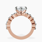 14kt Rose Gold Pamela Eternity Side Stone Lab Diamond Ring side right image one