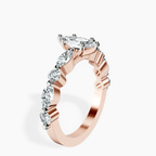 18kt Rose Gold Pamela Eternity Side Stone Lab Diamond Ring standing product image one