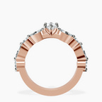 18kt Rose Gold Pamela Eternity Side Stone Lab Diamond Ring side right image one