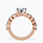 18ct Rose Gold Pamela Eternity Side Stone Lab Diamond Ring side right image one