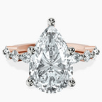 14kt Rose Gold Pamela Eternity Side Stone Lab Diamond Ring front image