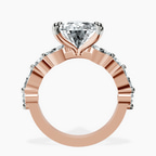 14kt Rose Gold Pamela Eternity Side Stone Lab Diamond Ring side right image one