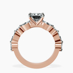 18kt Rose Gold Pamela Eternity Side Stone Lab Diamond Ring side right image one