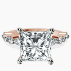 18kt Rose Gold Pamela Eternity Side Stone Lab Diamond Ring front image