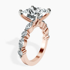 18kt Rose Gold Pamela Eternity Side Stone Lab Diamond Ring standing product image one