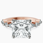 18kt Rose Gold Pamela Eternity Side Stone Lab Diamond Ring front image