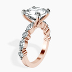 18kt Rose Gold Pamela Eternity Side Stone Lab Diamond Ring standing product image one