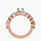 14kt Rose Gold Pamela Eternity Side Stone Lab Diamond Ring side right image one