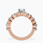 10kt Rose Gold Pamela Eternity Side Stone Lab Diamond Ring side right image one