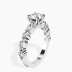 Platinum Pamela Eternity Side Stone Lab Diamond Ring standing product image one