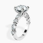 Platinum Pamela Eternity Side Stone Lab Diamond Ring standing product image one