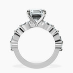 Platinum Pamela Eternity Side Stone Lab Diamond Ring side right image one