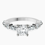 Platinum Pamela Eternity Side Stone Lab Diamond Ring front image