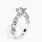 Platinum Pamela Eternity Side Stone Lab Diamond Ring standing product image one