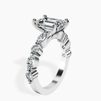 2.93 ct. emerald Pamela Ring in 14kt white gold standing product image one