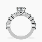 2.93 ct. emerald Pamela Ring in 14kt white gold side right image one